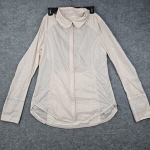 Lululemon Shirt Womens 8 Pink Full Zip Lightweight Windbreaker Pedal Power Wind